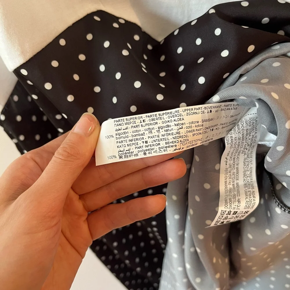 Zara Cotton+Satin Polkadot Dress - Picture 7 of 7